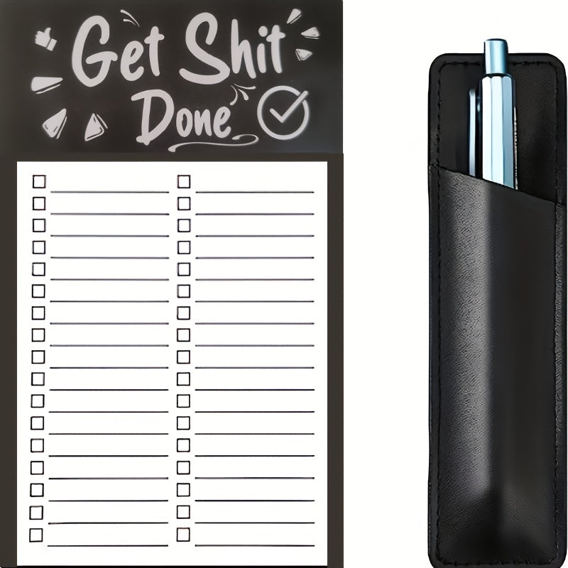 Magnetic Grocery Store List Pad with Pen Holder