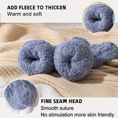 Cozy Fuzzy Socks With Grips Winter Warm Home Crew Socks