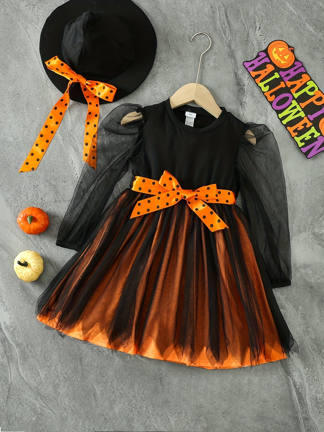 Girls Witch Dress Costume Little Girls Witch Cosplay Costume Tutu Skirt