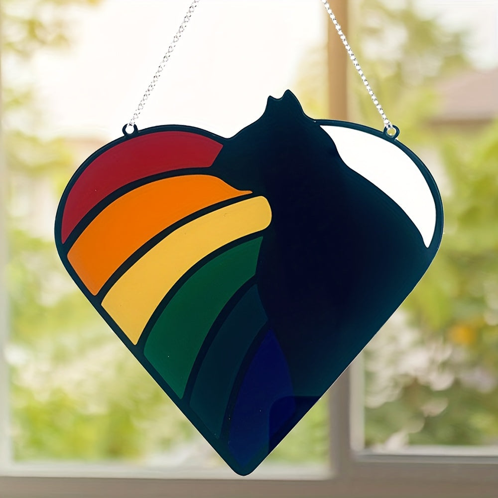 Rainbow Pet Sun Catcher Acrylic Window Hanging Decoration