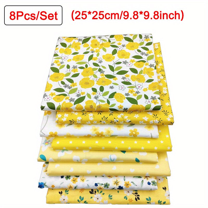 8pcs Cotton Twill Fabric Set for Bed Sheet Duvet Cover Decor