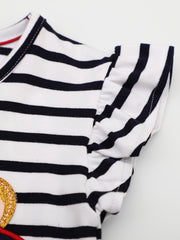 Toddler Girls Ladybug Embroidery Ruffle Dress