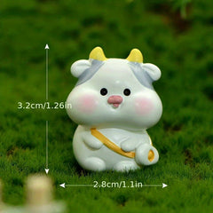 12 Zodiac Ornaments Mini Small Toys Cartoon Tabletop Ornaments