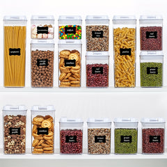 3pcs Food Storage Container Set With Seal Lid Stackable Organizer