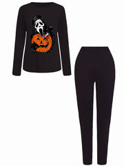 Halloween Casual Outfits 2 Piece Set