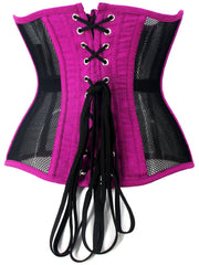 Fishnet Stitching Strapless Corset Body Shaper