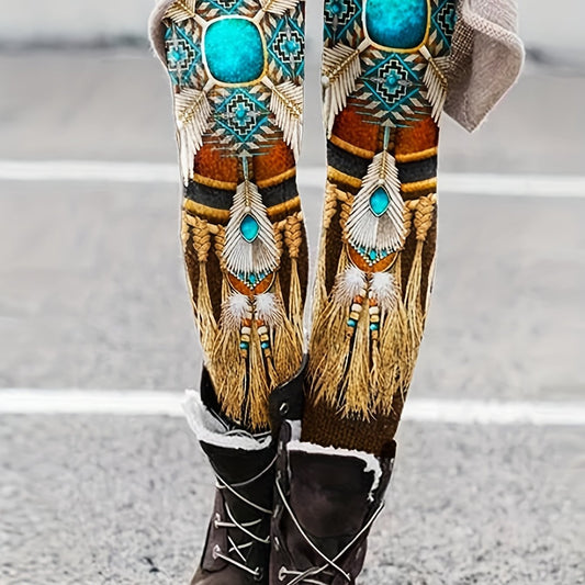 Boho High Waist Leggings for Women