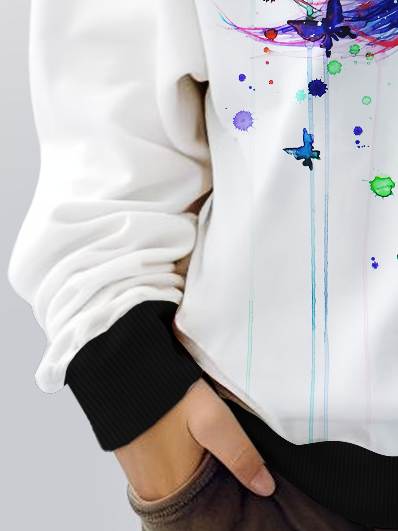 Tie Dye Horse Long Sleeve Hoodie