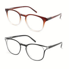 Retro Round Reading Glasses Light Blocking Anti Fatigue Presbyopia Reader