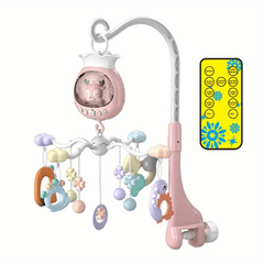 Baby Crib Mobile Hanging Animals Rattle Toy with Music and Lights