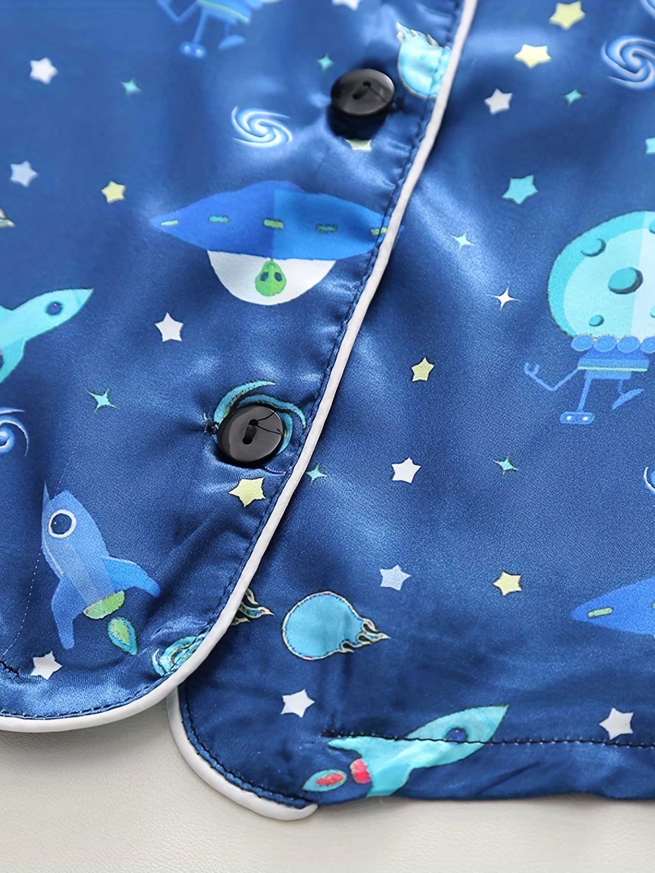 Boys Rocket & Planet Pajamas Set Short Sleeves Tops & Bottoms
