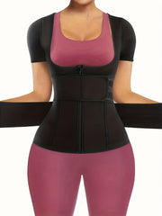 Women's Seamless Waist Trainer Corset Gym Vest with Double Belts