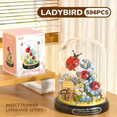 Building Block Set Dragonfly Cicada Bee Butterfly Decoration