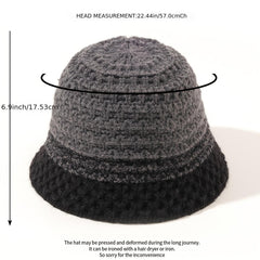 Woolen Knitted Hat Mixed Bucket Hat Hip hop Cap