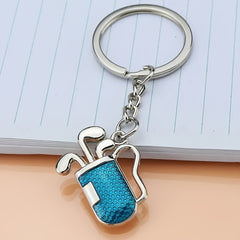Metal Golf Club Holder Keychain Mini Golf Keychain Gift Men Women