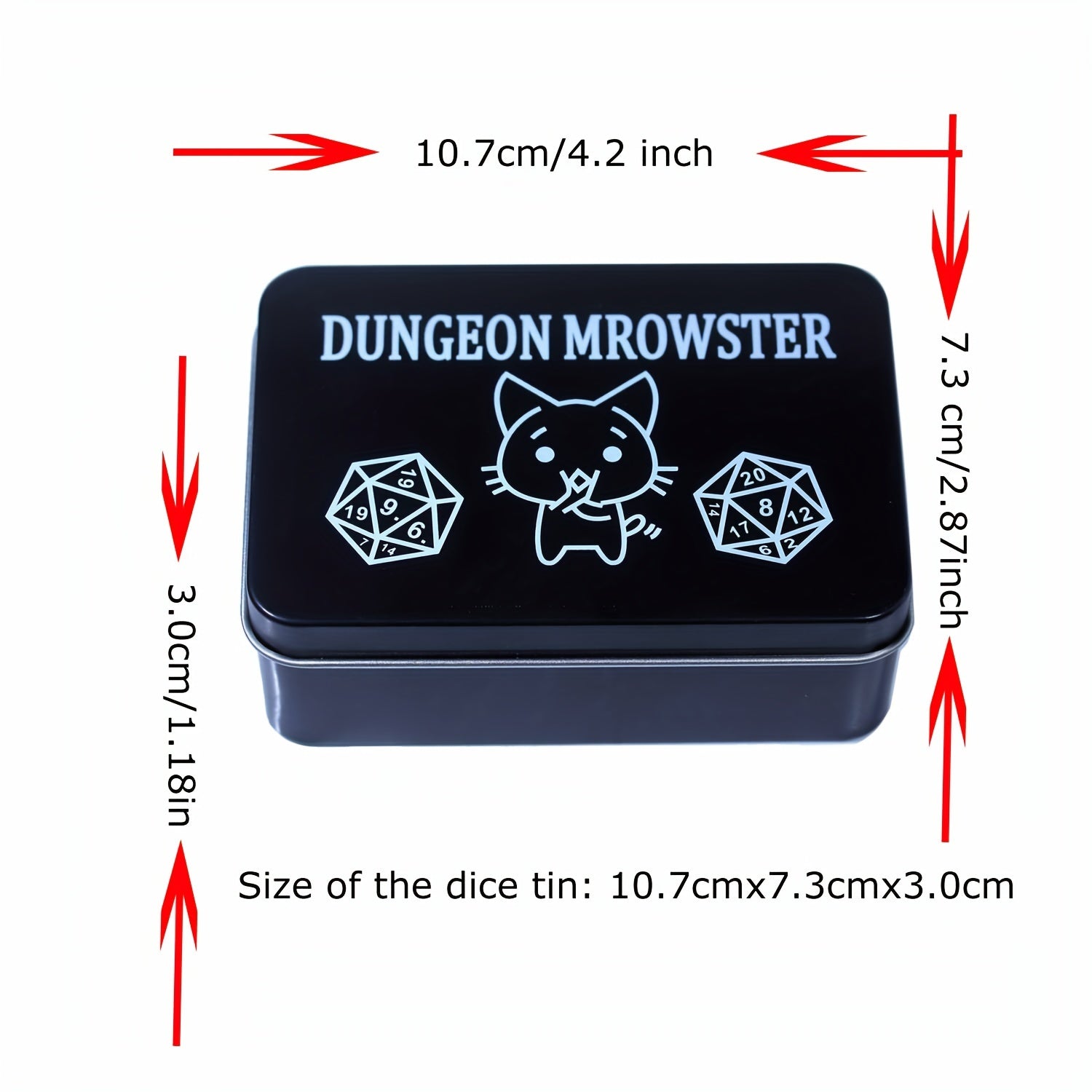 Metal Dice Box for Storing, Collecting & Gifting