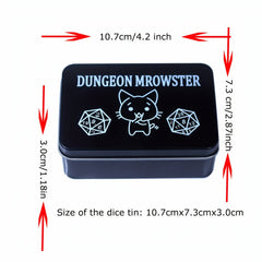 Metal Dice Box for Storing, Collecting & Gifting