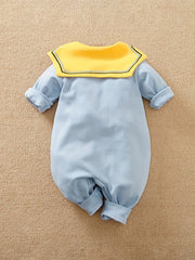 Cute Rabbit Pocket Embroidered Baby Cotton Bodysuit