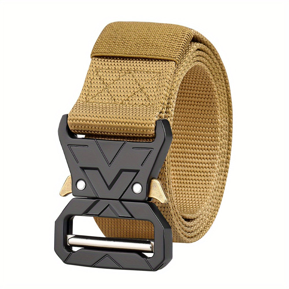 Men's Tactical Belt Quick Release Buckle Thickened Nylon for Outdoor Work