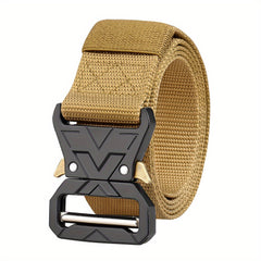 Men's Tactical Belt Quick Release Buckle Thickened Nylon for Outdoor Work