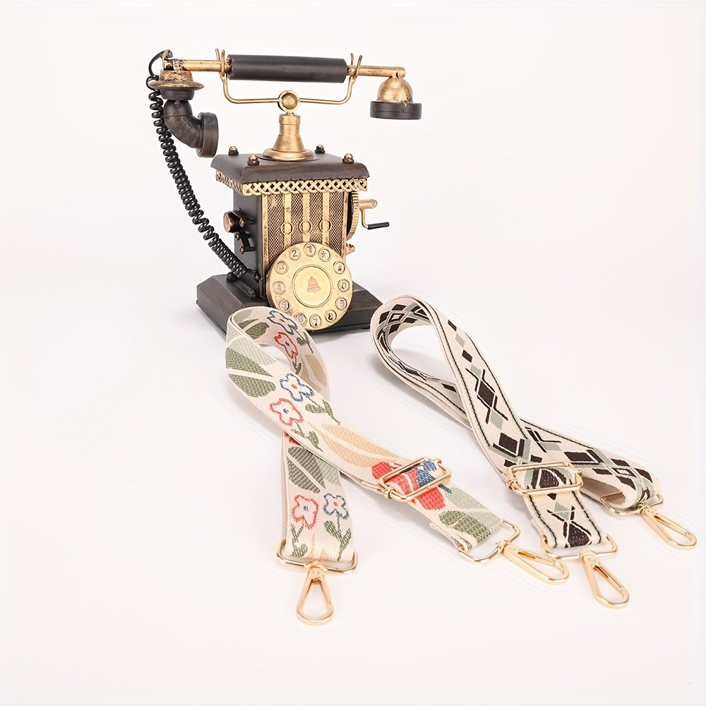 Vintage Pattern Strap Durable Adjustable Shoulder Bag Strap