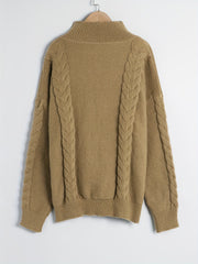 Cable Long Sleeve High Neck Jumper