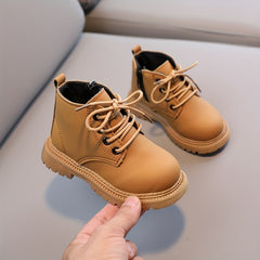 Boys Vintage Zipper Boots Non Slip Indoor Outdoor Spring Autumn