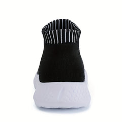 Boy's Woven Knit Breathable Sock Shoes Comfy Non Slip Soft Sole Sneakers