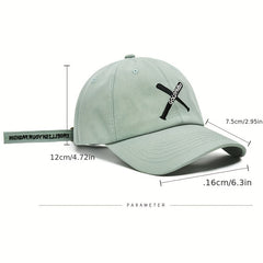 Solid Embroidery Baseball Cap Casual Dad Hats Adjustable Sun Hat