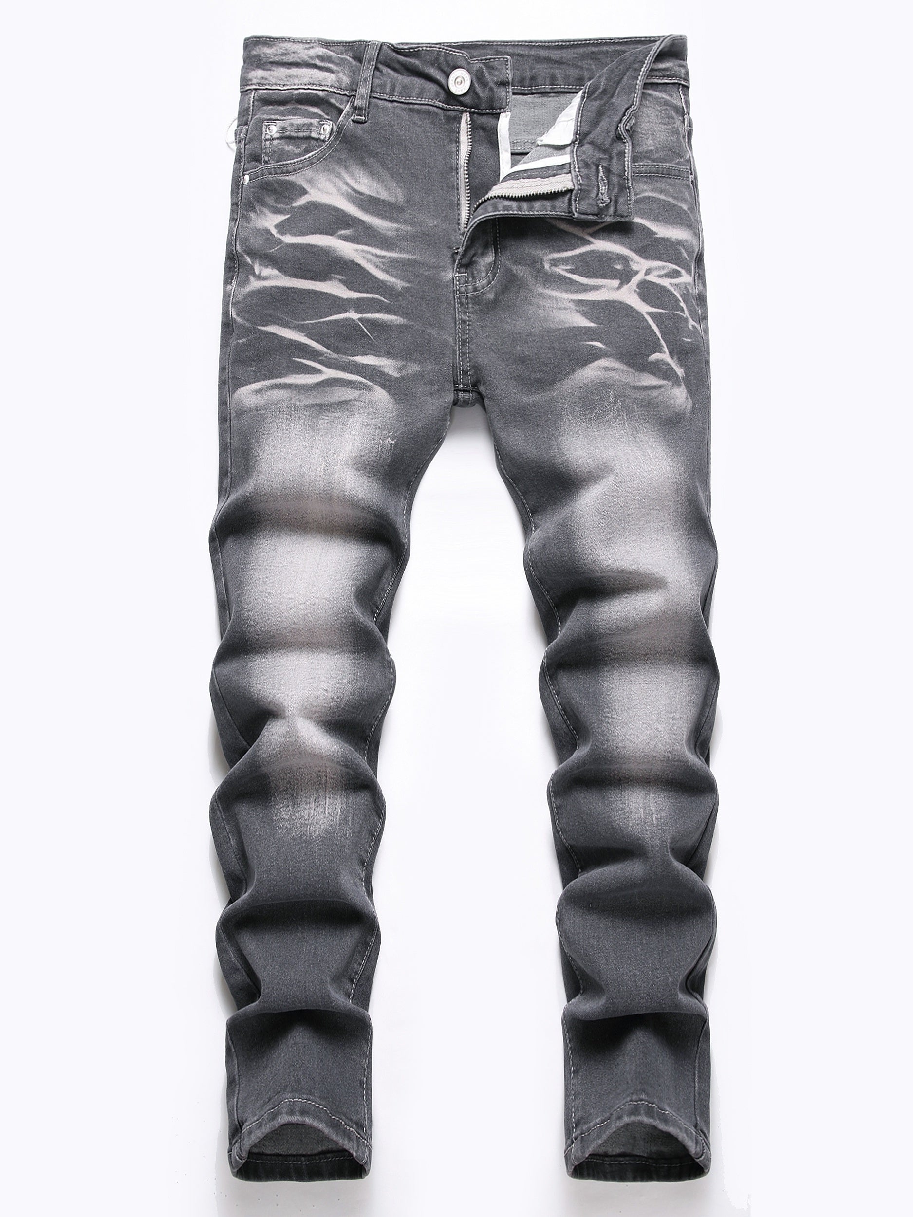 Boys Distressed Stretch Jeans Slim Fit Denim Pants