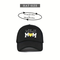 Softball Mom Trucker Hat Mesh Baseball Cap Sunshade Dad Hats