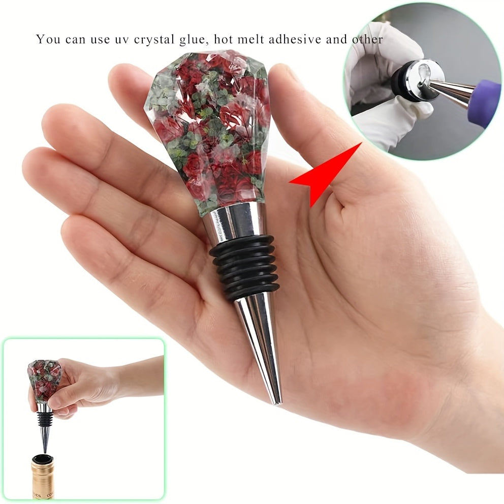 5pcs Geometric Spherical Wine Bottle Crystal Molds With Stopper