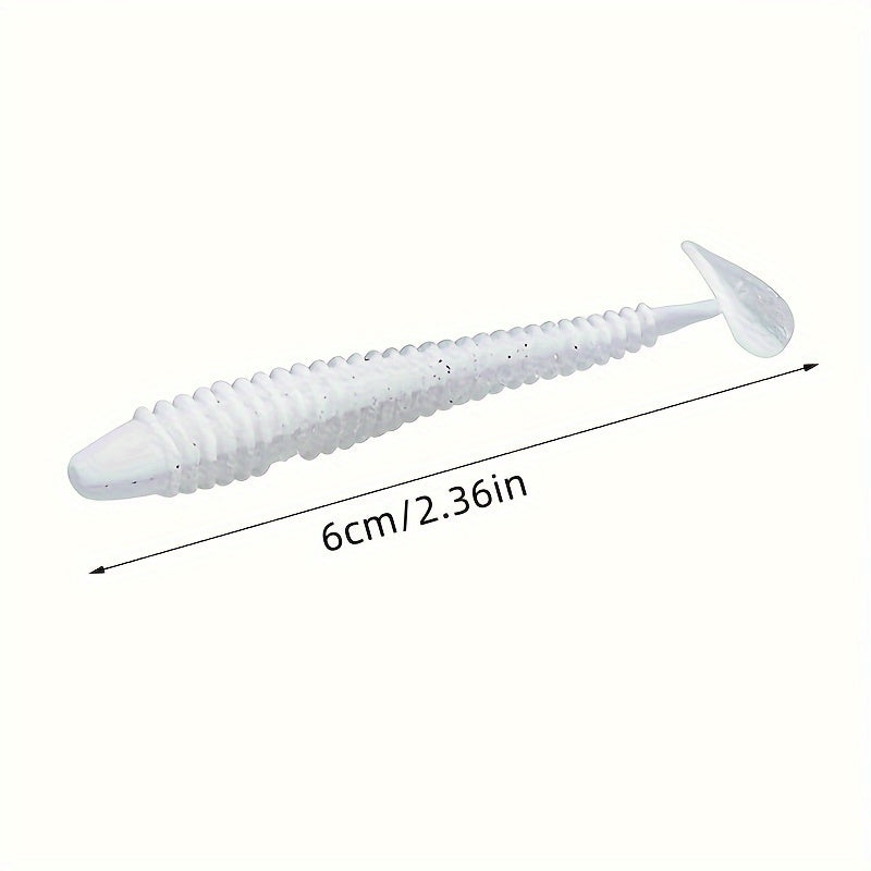 50pcs Soft Swimbaits T Tail Fishing Lures Fishing Accessories