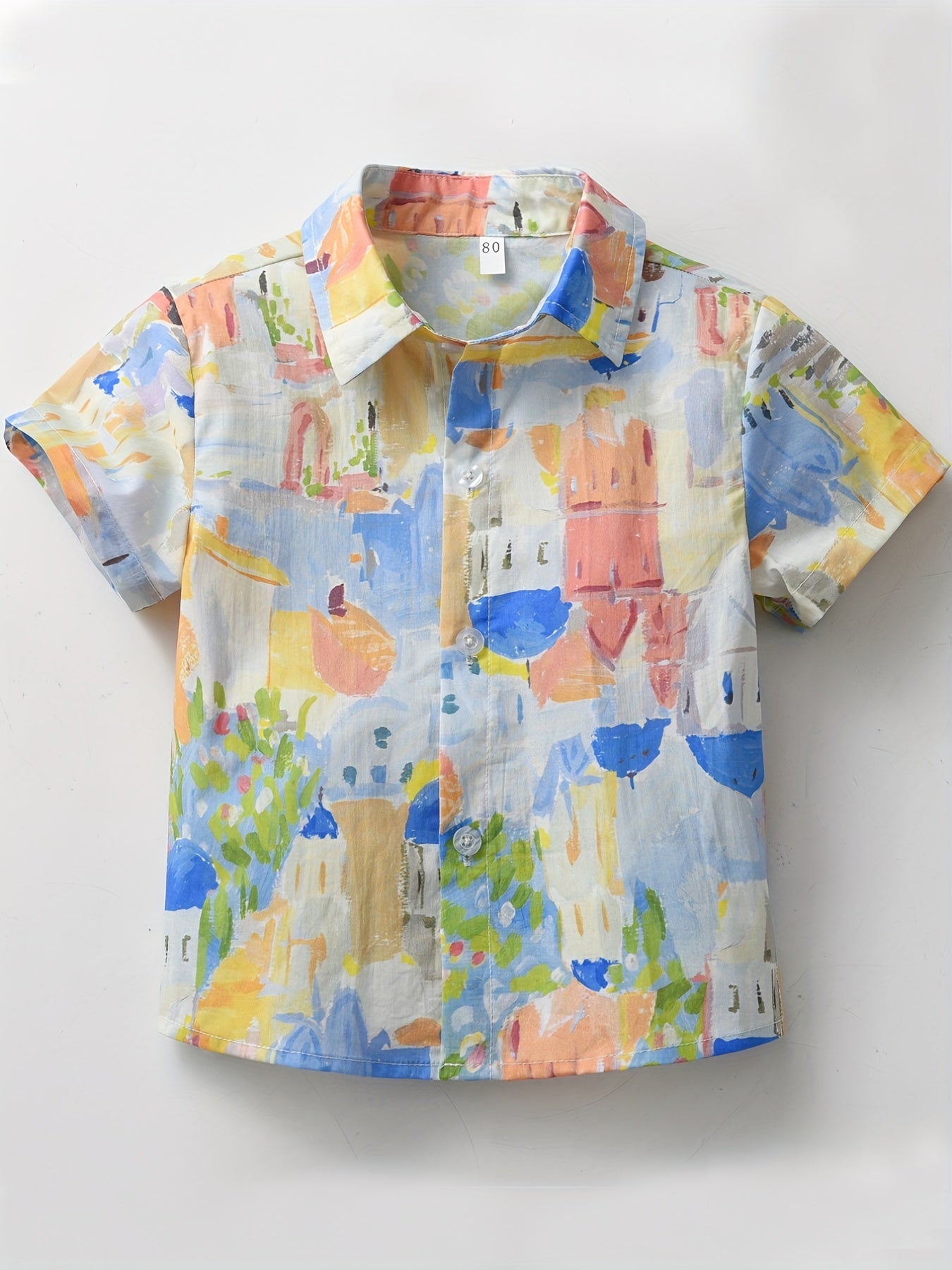 Boys Block Shirt Short Sleeves for Summer