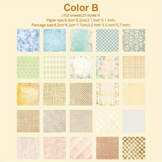 Vintage Floral Scrapbook Paper - 100 Sheets