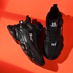 Men's High Top Basketball Shoes Non Slip Lace Up Sneakers