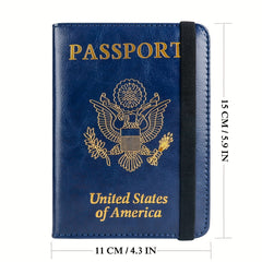 Mini Textured Document Holder PU Leather Passport Cover