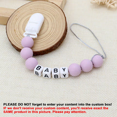 Personalized Pacifier Chain with Name for Boys & Girls - Easter Gift