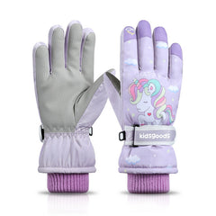 Girls Ski Gloves - Warm, Non Slip, Touch Screen - Outdoor Sports