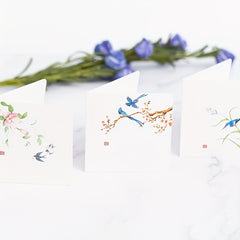 Chinese Style Flower And Bird Greeting Card Thank You Blessing