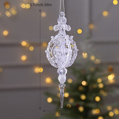 Acrylic Snowflake Christmas Tree Decorations Crystal Pendant