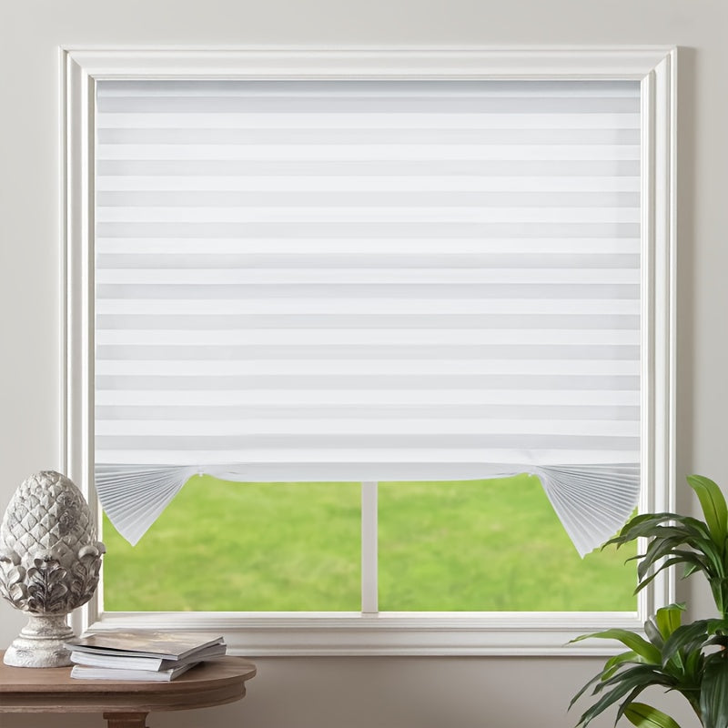Sunshade Curtain Self Adhesive Pleated Curtain for Bedroom Privacy