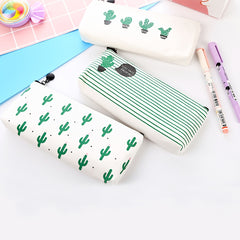 Canvas Cactus Pencil Case - Organize Your Office Supplies in Style!