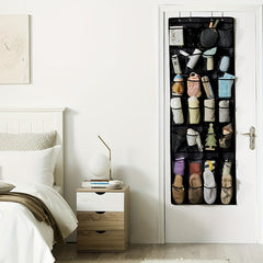 Over the Door Shoe Storage with 28 Deep Pockets and 4 Hooks