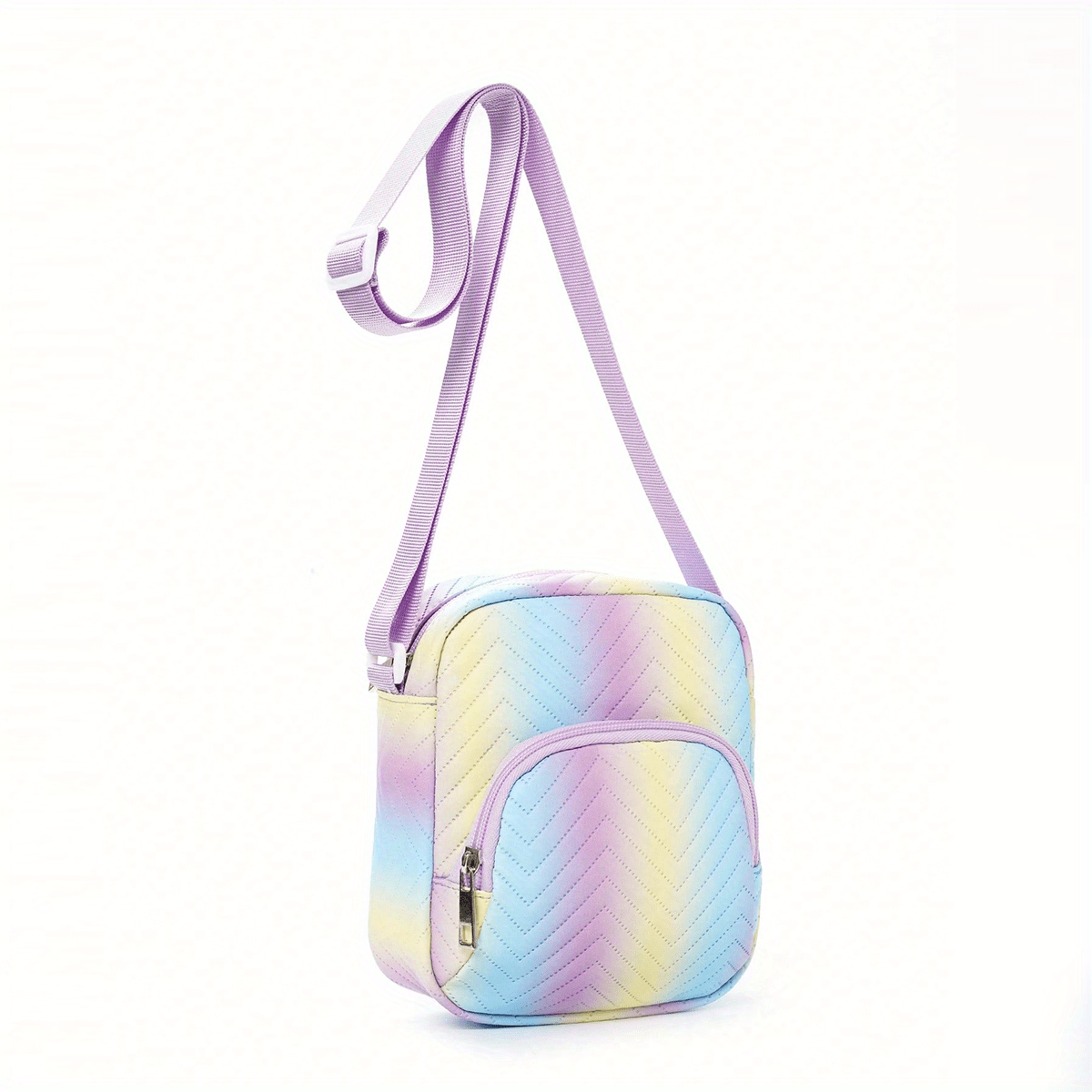 Sweet Gradient Mini Crossbody Bag Rainbow Girl Diagonal Bag Adjustable Strap