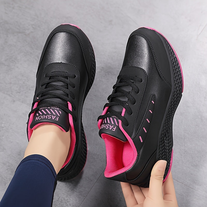 Women's Non Slip Low Top Sneakers Solid Running Shoes