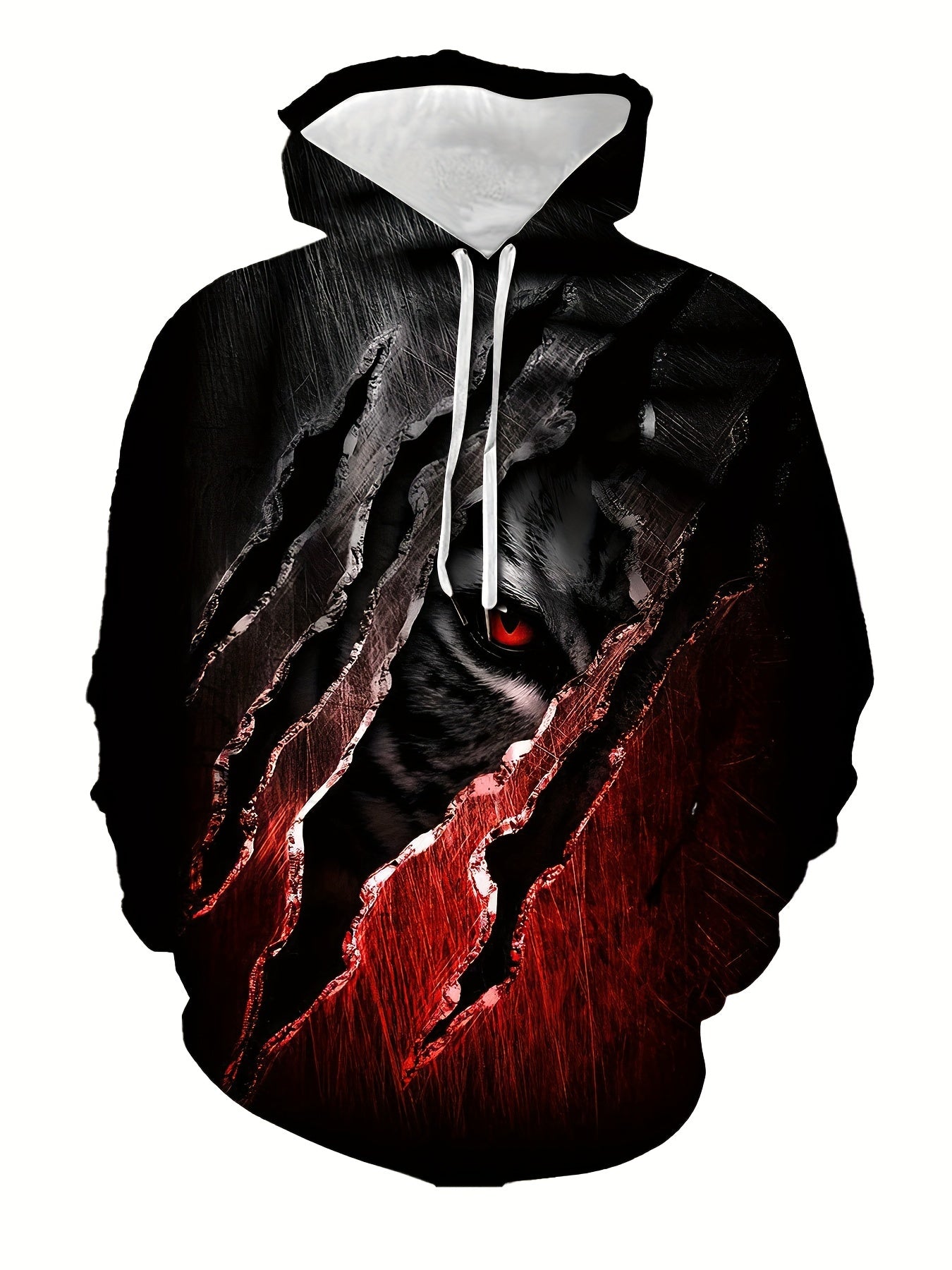 Men's Animal 3D Print Hooded Sweatshirt Sports Hoodie