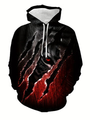 Men's Animal 3D Print Hooded Sweatshirt Sports Hoodie