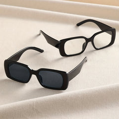 Rectangle Sunglasses For Women Men Punk Anti Glare Glasses
