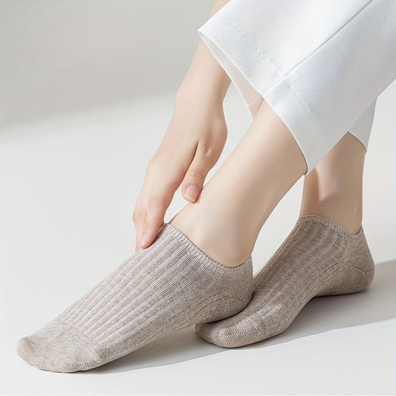 5 Pairs Soft Lightweight Low Cut Ankle Socks Women's Stockings